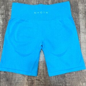NVGTN Women's Contour Seamless Shorts-Size Medium. Caribbean blue